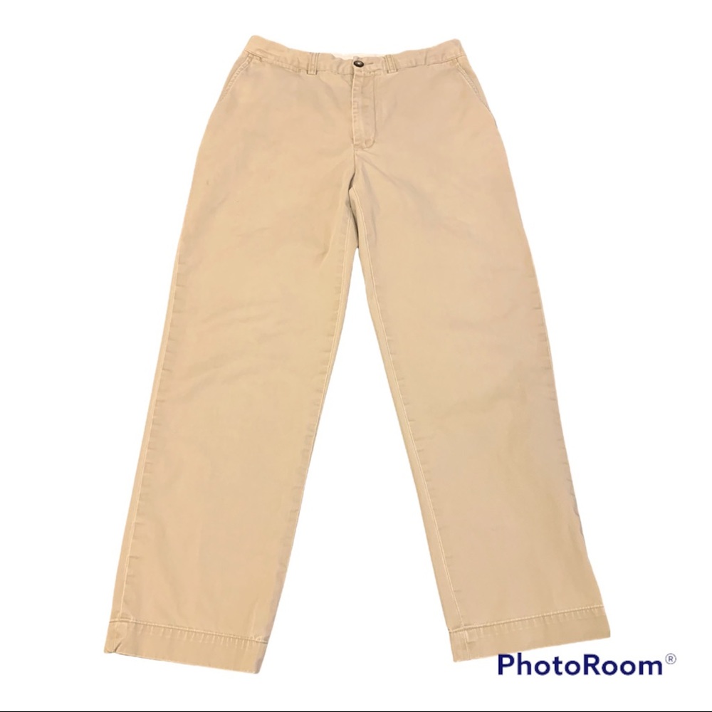 SOLD-Polo Ralph Lauren 31X30 Khaki Classic Fit Flat Front Chino Pants